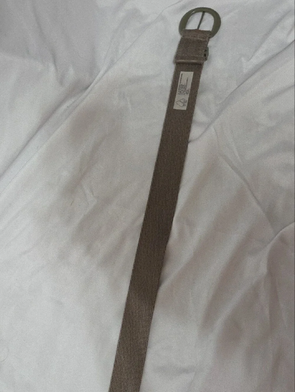 Olive Green Canvas Belt, Size Large (30-34), Excellent Like New Condition